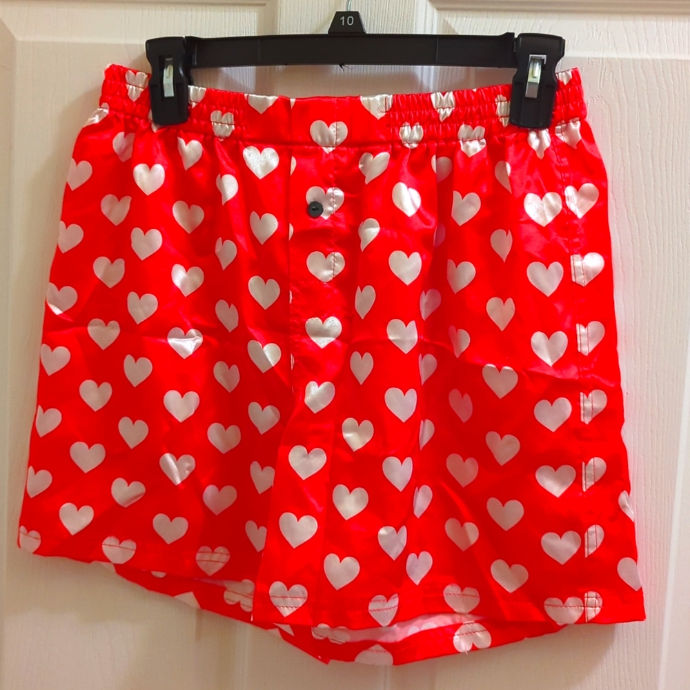 Red silk boxers for your Valentine